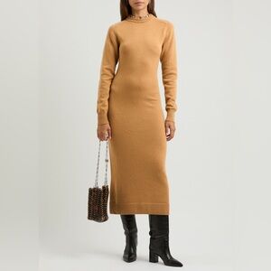 NWT $968 Paco Rabanne Chain-embellished Wool-blend Midi Dress